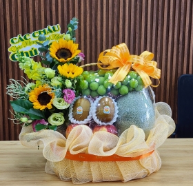 Mẫu Giỏ Phong Thủy Có Hoa Hướng Dương Cho Người Mệnh Thổ 