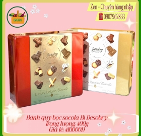 Bánh Bỉ - Bánh Quy Bọc Socola Desobry Hộp 400g