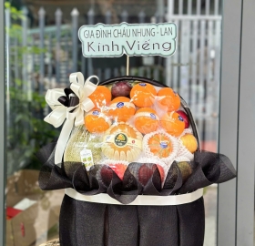 Giỏ Trái Cây Đám Viếng Tone Tối